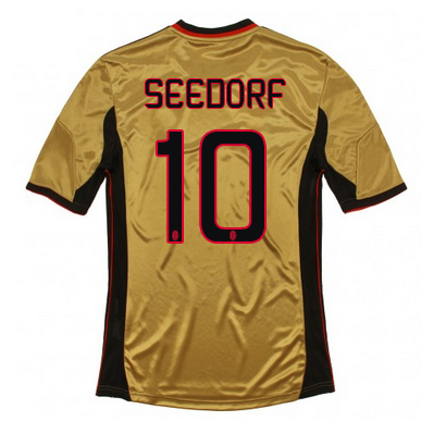 13-14 AC Milan #10 Seedorf Away Golden Jersey Shirt - Click Image to Close